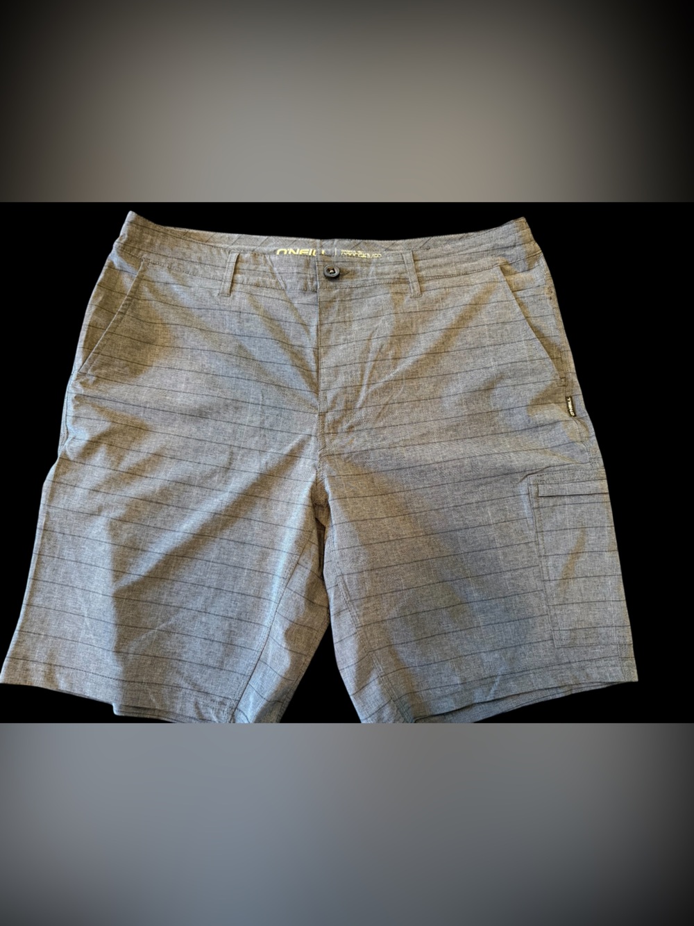 O'Neill Men's Gray Pinstripe Hybrid Shorts